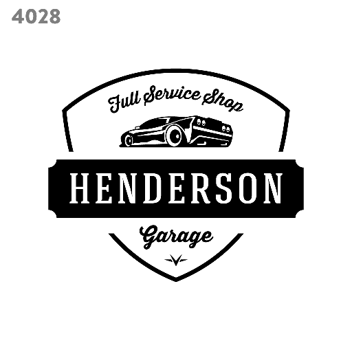 Garage workshop logo template 4028